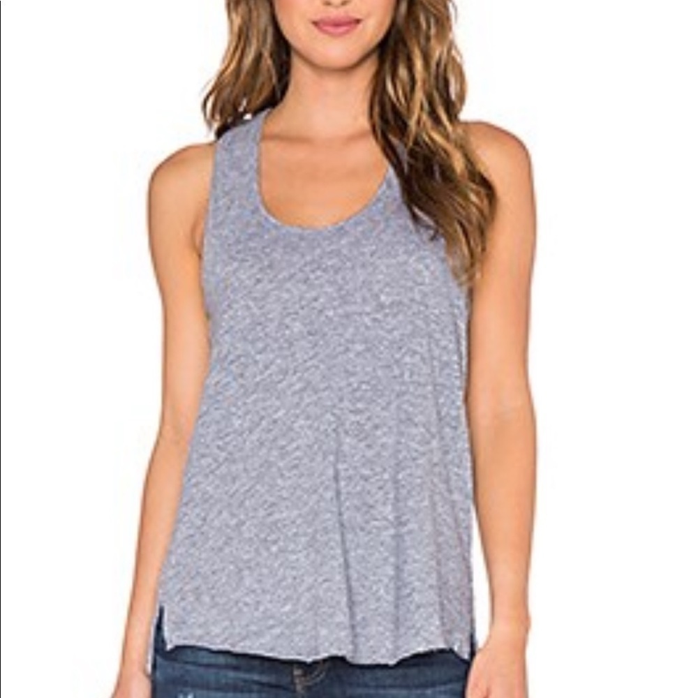 Lanston Twist Back Tunic Tank in Heather Size Medium